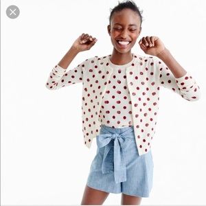 J.Crew Cardigan And Shell Red sequin